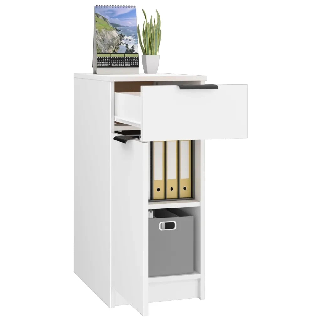 Armadietto da Scrivania Bianco 33,5x50x75 cm Legno Multistrato cod mxl 43475