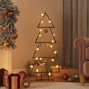 Albero di Natale Decorativo in Metallo Nero 125 cm 359593