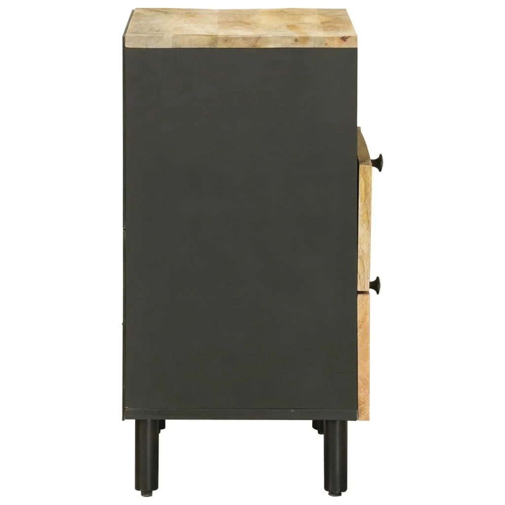 Comodino Marrone e Nero 50 x 33 x 60 cm Legno di mango massello 4018854