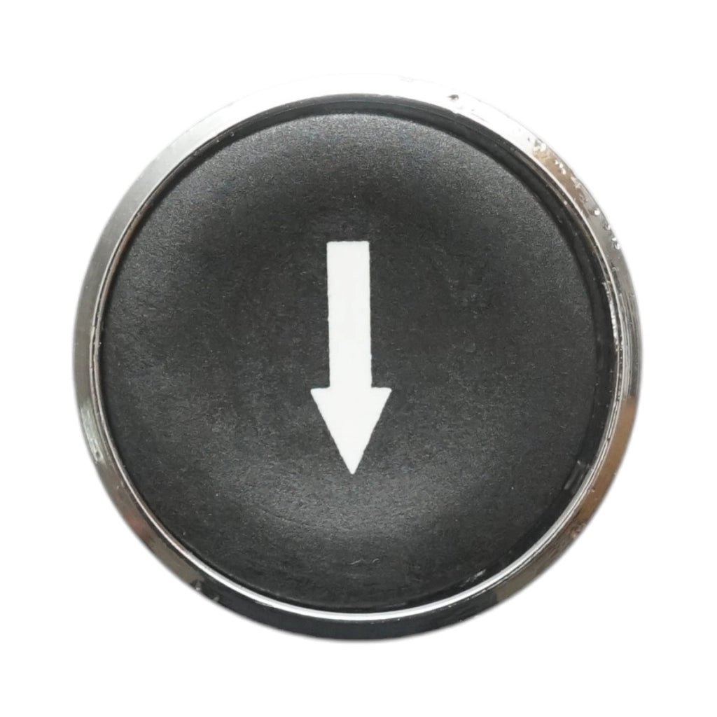 Testa del pulsante di controllo nera, freccia verso il basso Ø 22mm ZBE Breckner Germany