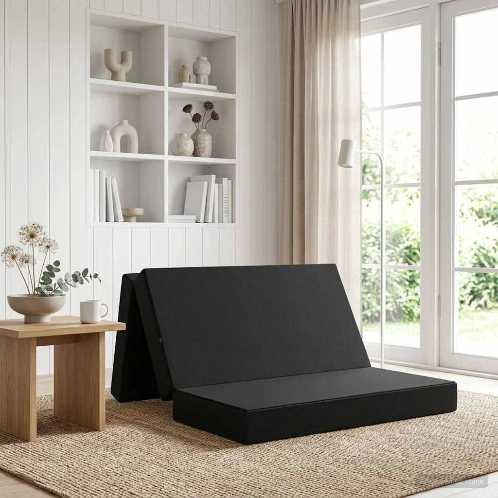 Divano Letto Pieghevole 160 x 67 x 45 cm Nero 900234