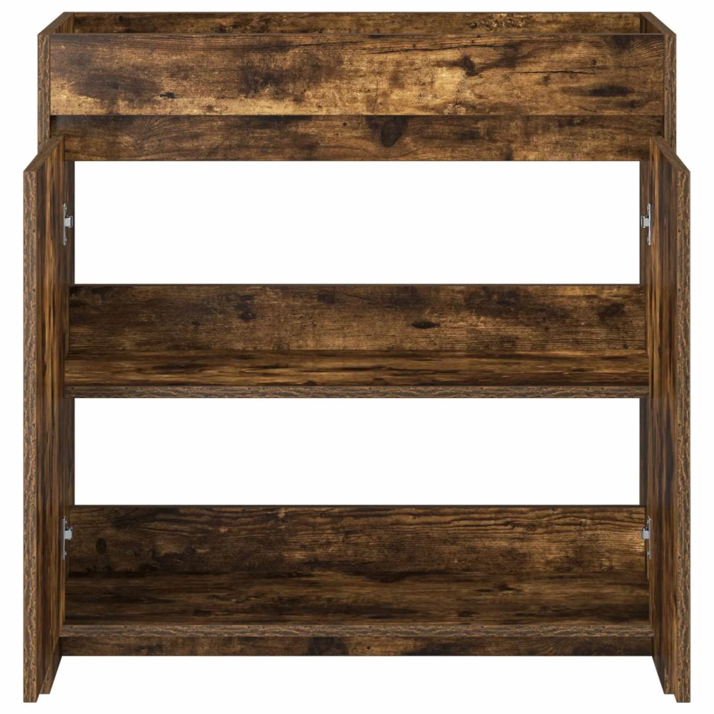 Mobiletto da Bagno Sotto Lavabo Rovere Fumo 78,5 x 37,5 x 81 cm
