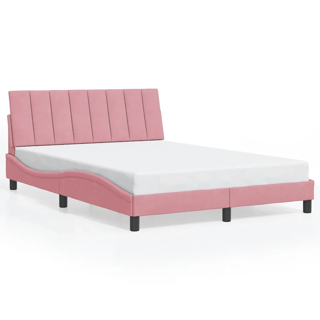 Giroletto con Luci LED Rosa 120x200 cm in Velluto