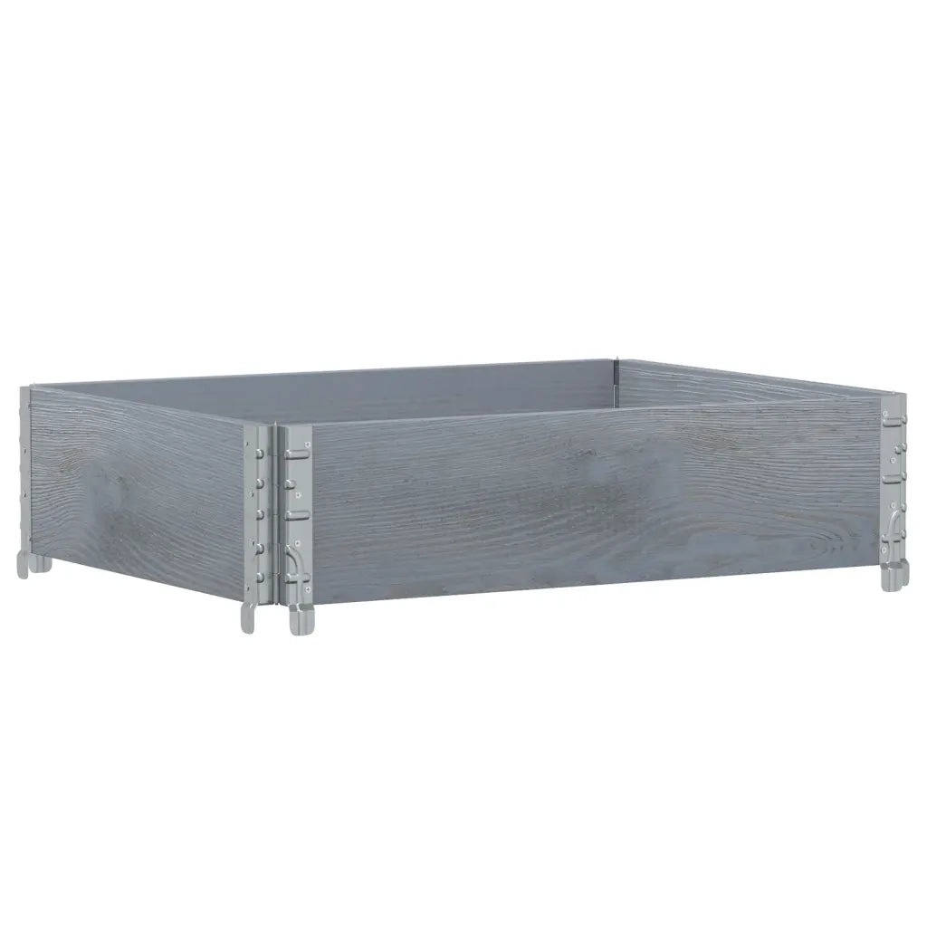 vidaXL Paretale per Pallet Grigio 80x60 cm in Legno Massello di Pino