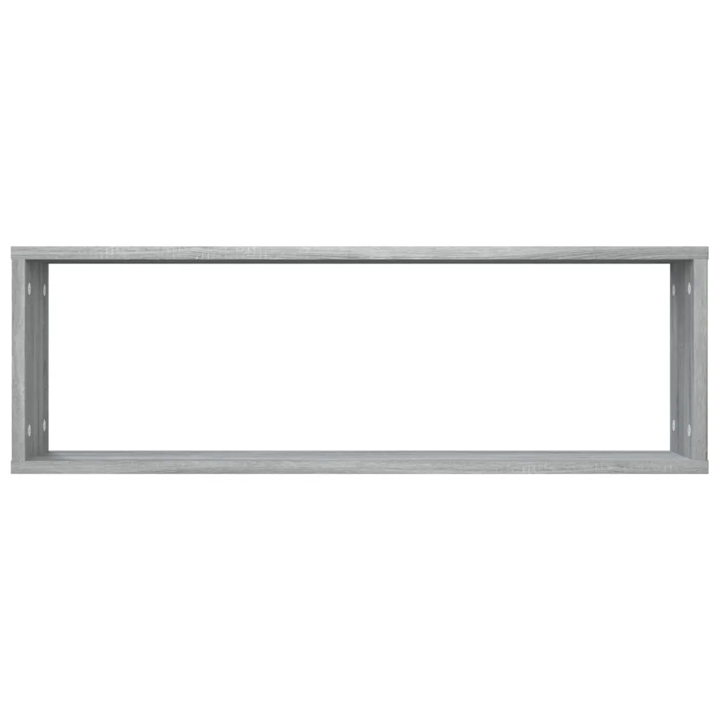 Mensole Cubo Muro | Mensola a parete 4 Grigio Sonoma 80x15x26,5 Legno Multistrato
