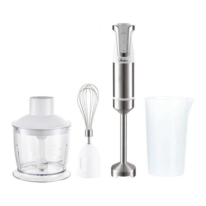 Ardes Trinity 0,7 L Frullatore ad immersione 1000 W Acciaio inossidabile, Bianco