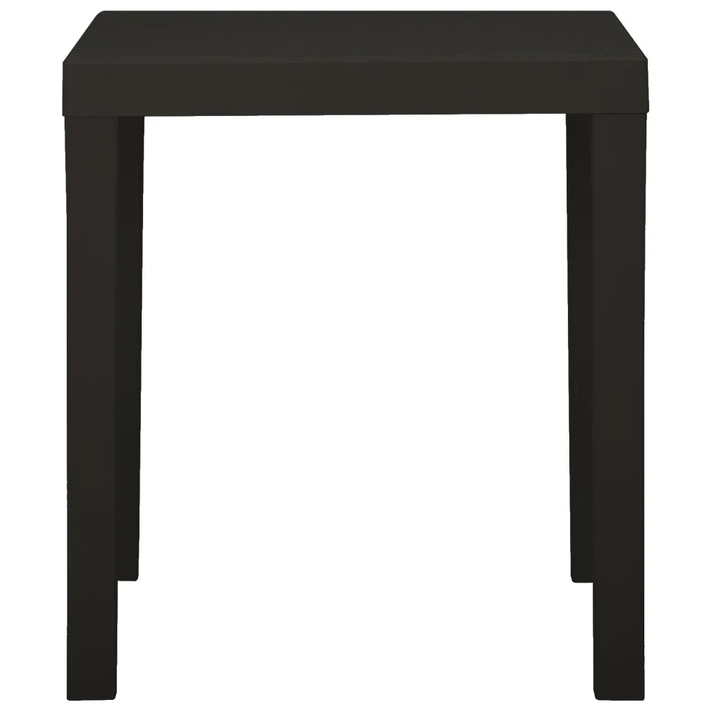Tavolo da Giardino Antracite 79x65x72 cm in Plastica cod mxl 34338