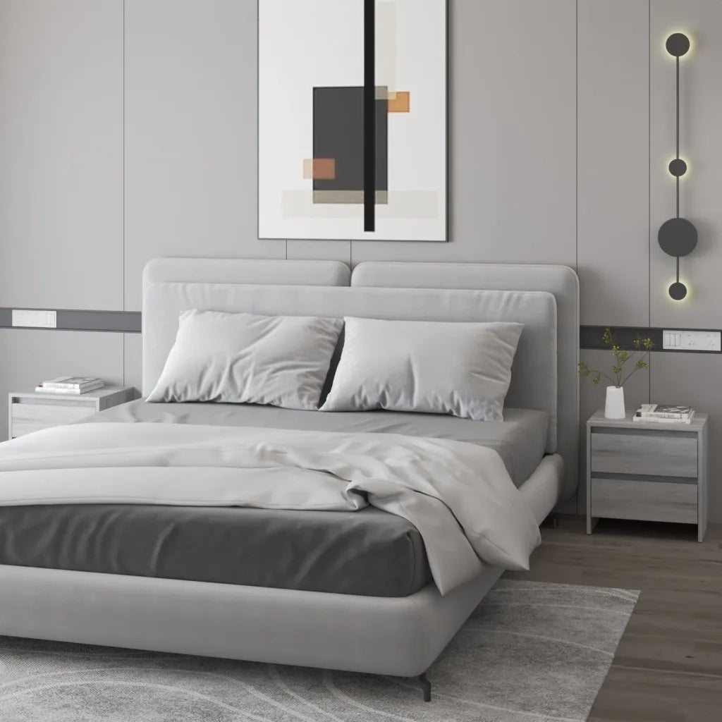 Comodini 2 pz Grigio Sonoma 45x34,5x44,5 cm in Truciolato 813041