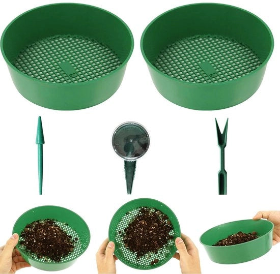 Set di cura del giardino - 5 pezzi di attrezzo per giardino - Plastica di alta qualità PP - Nutrizione per piante da seme - Lame per terriccio - Per mini giardino/balcone