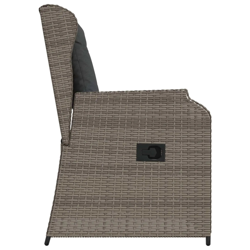 Panchina da giardino 2 pcs Grigio polyrattan 3394487