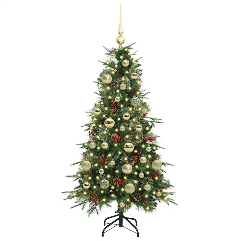 Albero di Natale | Decorazioni natalizie Artificiale con Rami Pieghevoli Verde 120 cm