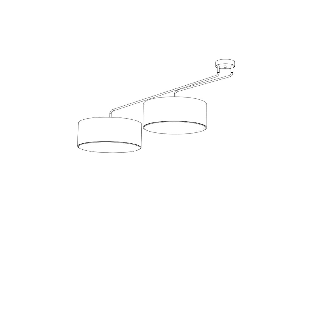 Lampadario Nowodvorski Falcon nero 6xE27 tessuto LED
