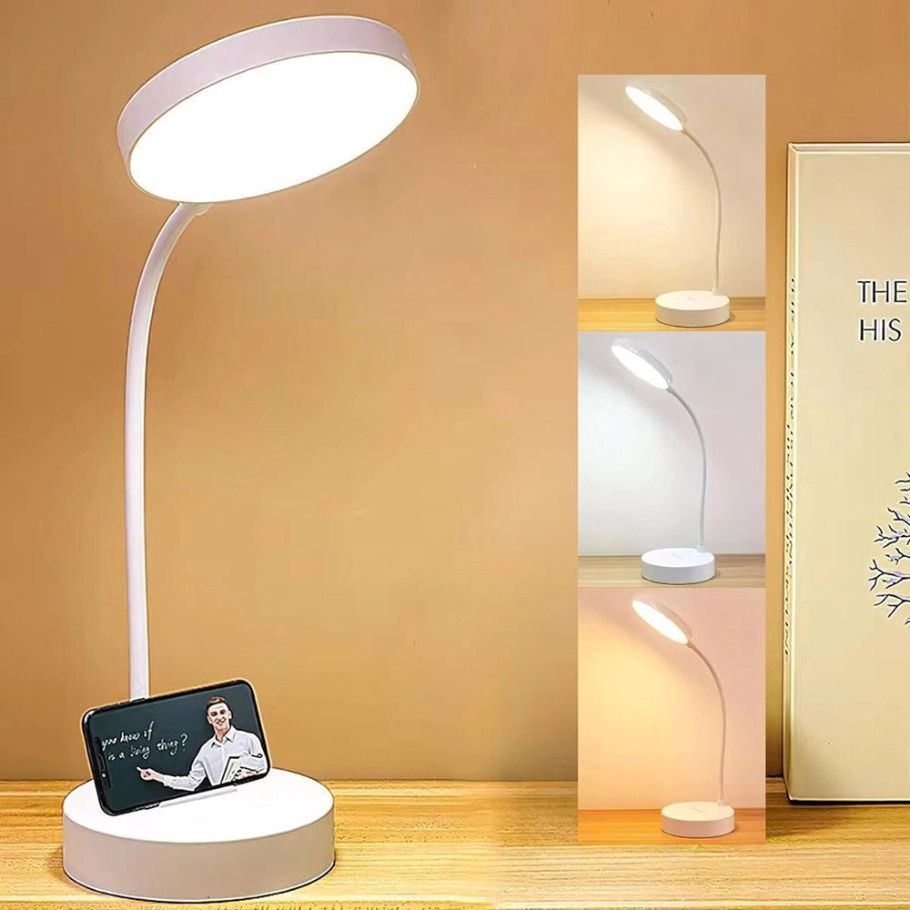 Trade Shop - Lampada Da Scrivania Luce Notturna Tavolo A Led Ricaricabile Braccio Flessibile Q-led529 -