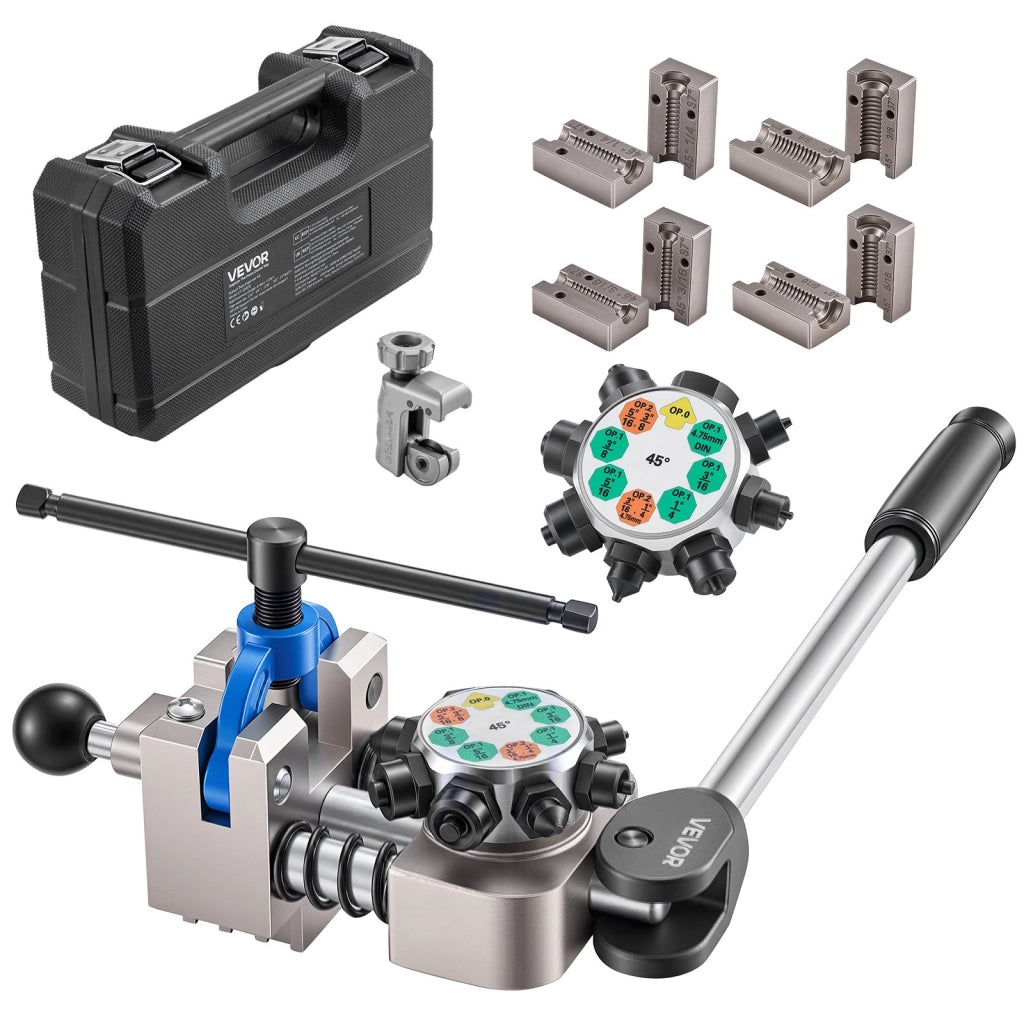 CT-3300A Kit Svasatore per Tubi Freno a 45° Doppia Svasatura in Acciaio al Carbonio con Valigetta per Fai da Te e Officina