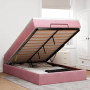 Pouf Letto con Materasso Rosa 120x190 cm Velluto 3311176