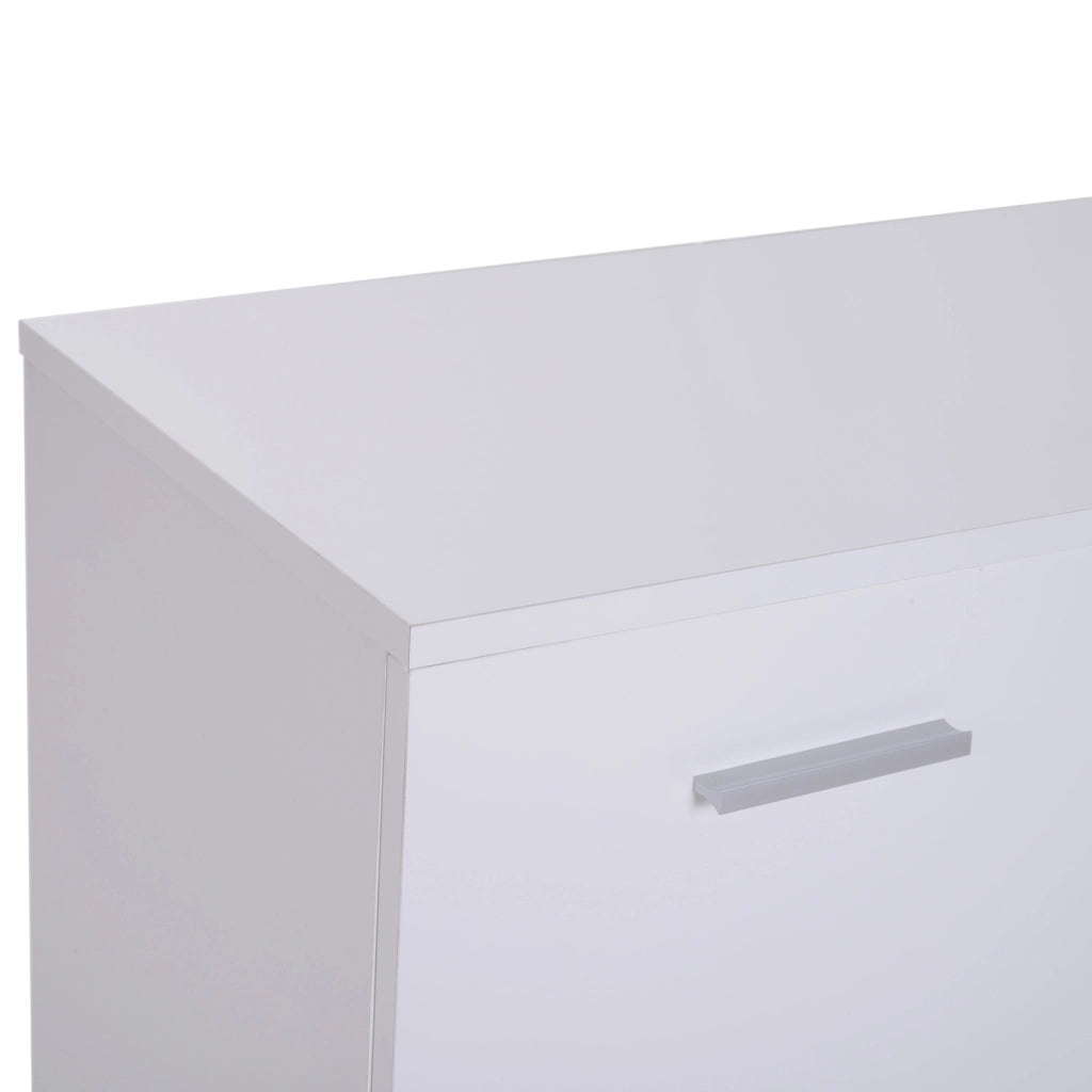EasyComfort Credenza Soggiorno con 3 Armadietti e 2 Cassetti, Madia Soggiorno Moderna Salvaspazio con Ripiano Regolabile in Legno, 106x35x76 cm, Bianco