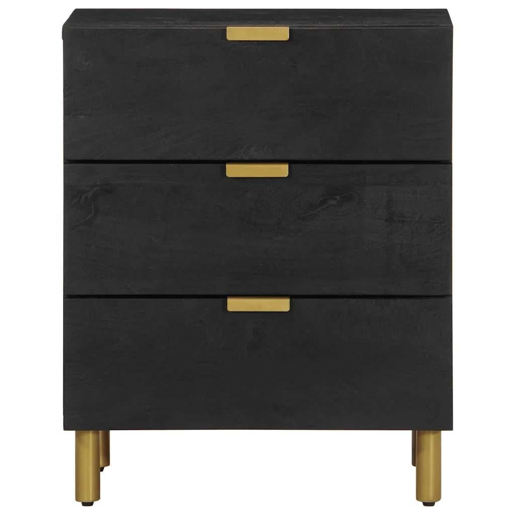 vidaXL Comodino Nero 50x33x62 cm in Legno Multistrato