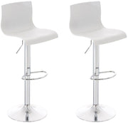 2 Sgabelli Alti HOVER in Polipropilene bianco