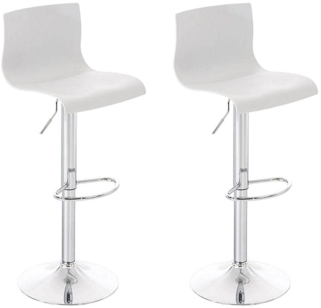 2 Sgabelli Alti HOVER in Polipropilene bianco