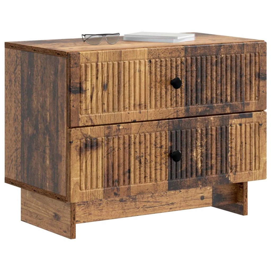 Armadio da Notte con cassetto Legno antico 62 x 34,5 x 47,5 cm 893863