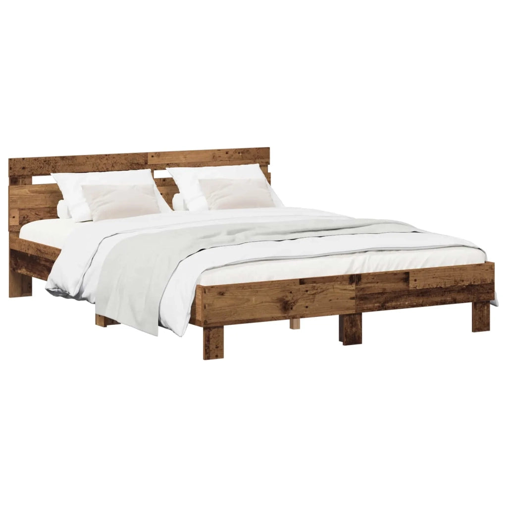 Struttura del letto Legno antico 140 x 190 cm 3446590