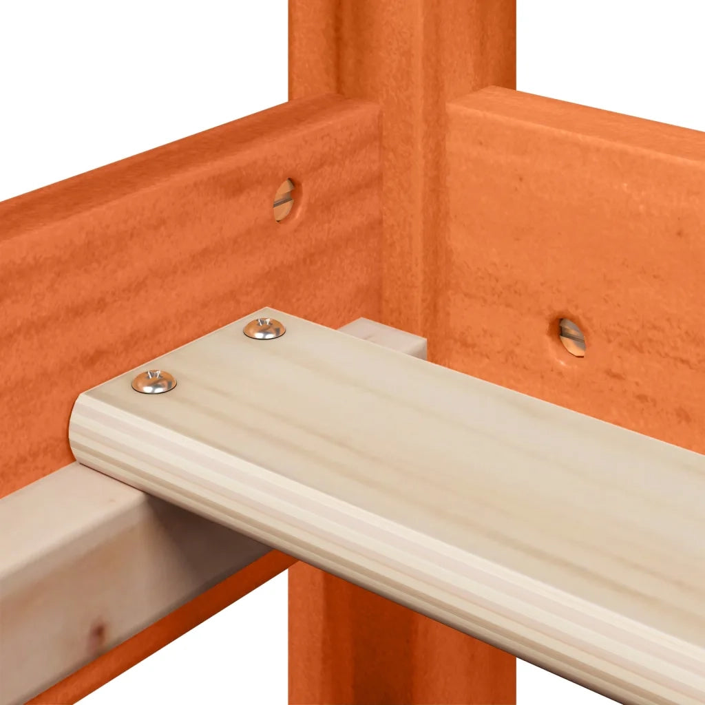 Giroletto con Panca e Tetto Cera 90x190 cm Legno Massello Pino 3282182