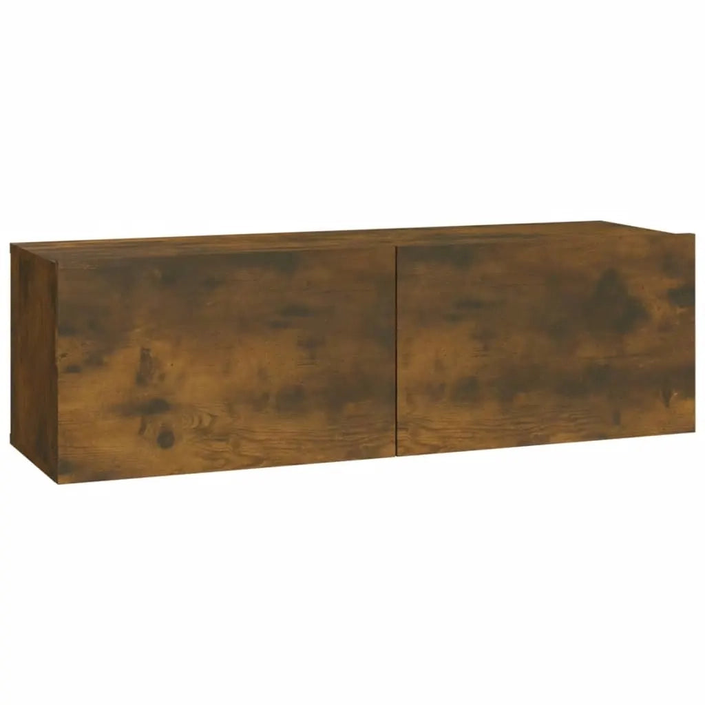 Set di Mobili Porta TV 6 pz Rovere Fumo in Legno Multistrato cod mxl 17128