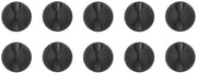 Set di Clip per Cavi con Adesivo Auto-Attivante da 10 - Organizzatore di Cavi - Clip per Cavi con Gomma Elastica - Nero - Ideale per Adattatori