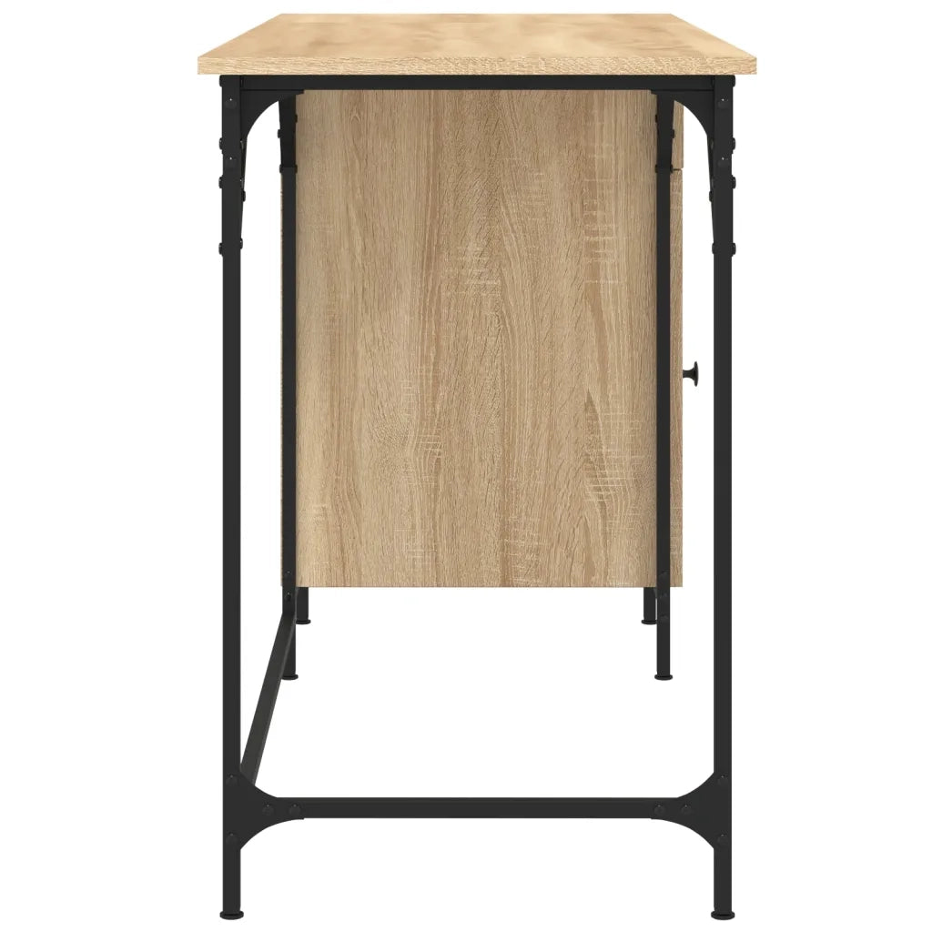 Scrivania Computer Rovere Sonoma 131x48x75 cm Legno Multistrato 836219