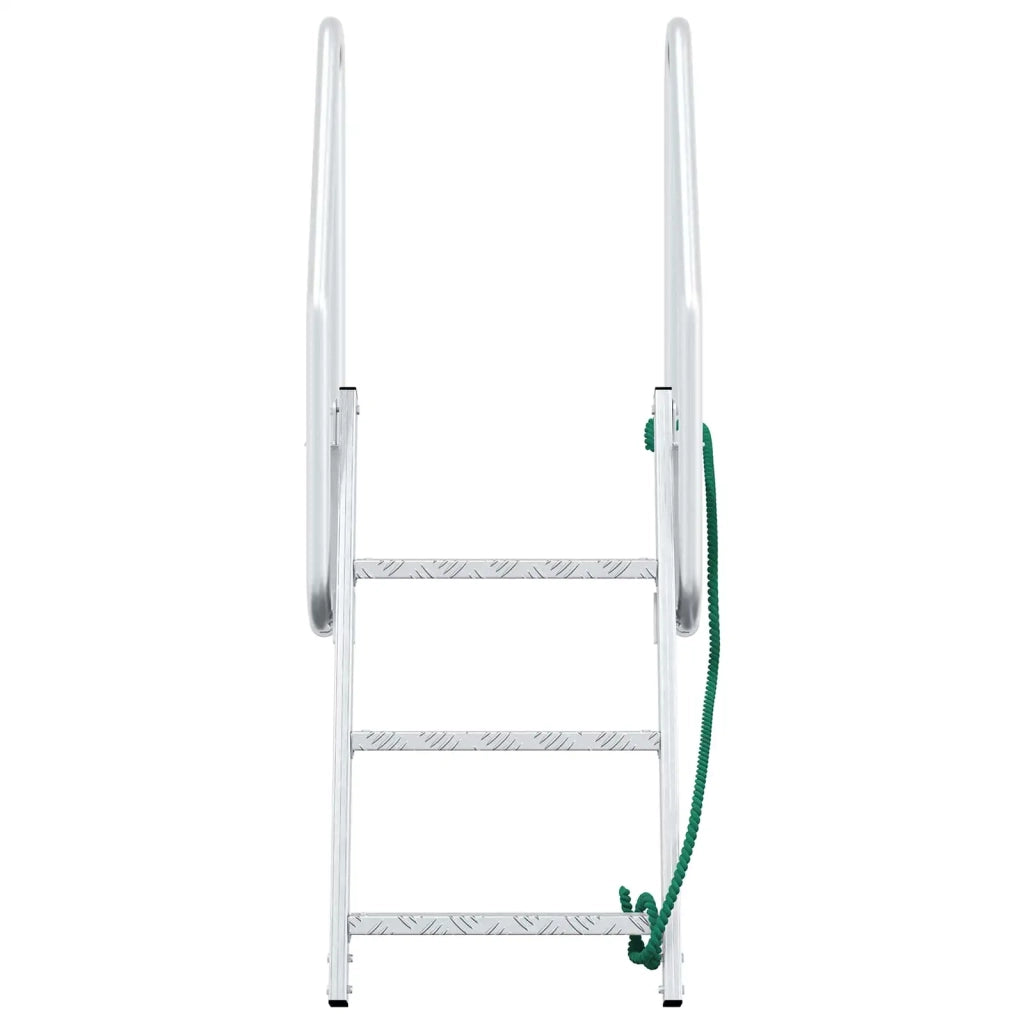 Scala da molo a 3 gradini Argento 58 x 77 x 144 cm Alluminio CFW3950193