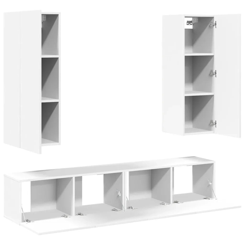 Set Mobile TV 4 pz Bianco in Truciolato cod mxl 33945
