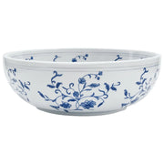 Lavabo da Appoggio Bianco e Blu Rotondo ¦µ41x14 cm Ceramica CFW2554558