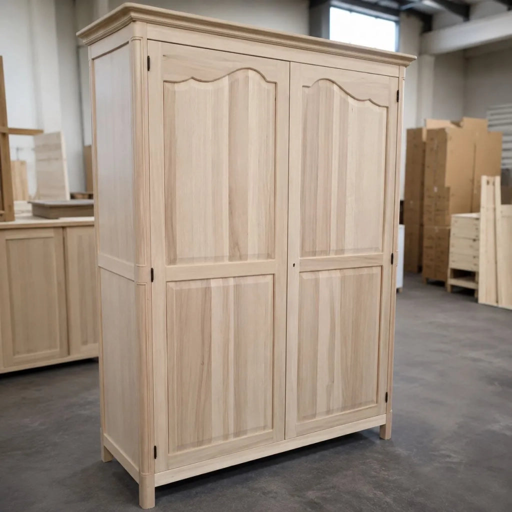 Armadio classico in legno 2 porte grezzo l.157 p.60 h.217 (3203) - Mobili 2G