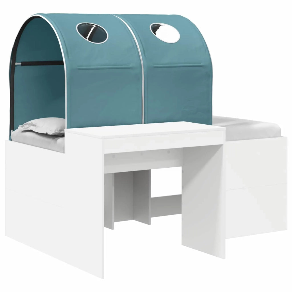 Letto con Tunnel 4 pcs Rovere Artigianale e Blu Chiaro