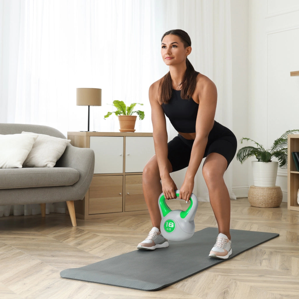 Kettlebell 16 kg ¨C Zephmum ¨C Verde 27x17x31 cm