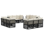 Set Divano da Giardino 12 pcs Nero polyrattan 3434146