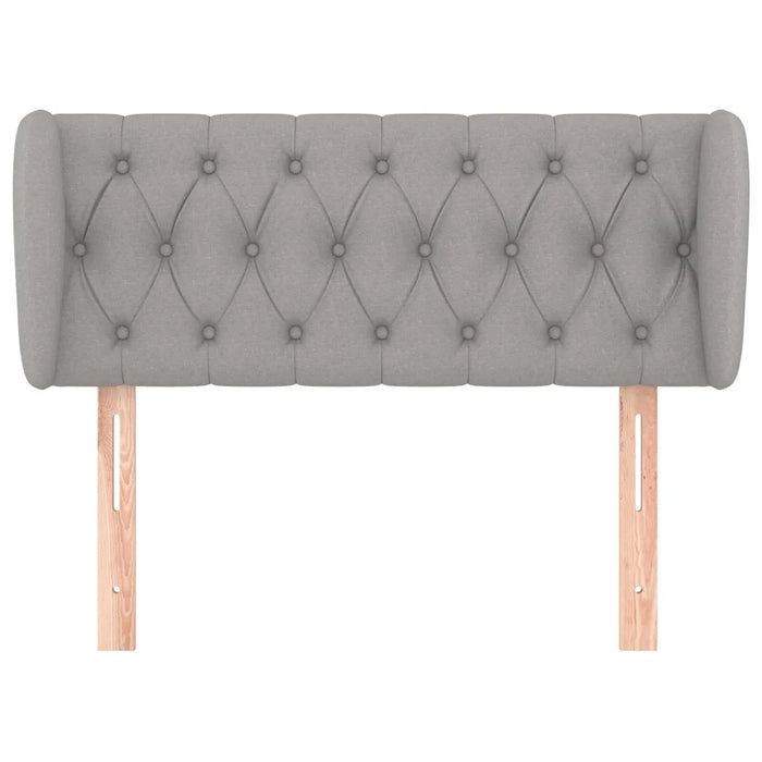 Testiera ad Orecchio Grigio Chiaro 103x23x78/88 cm in Tessuto