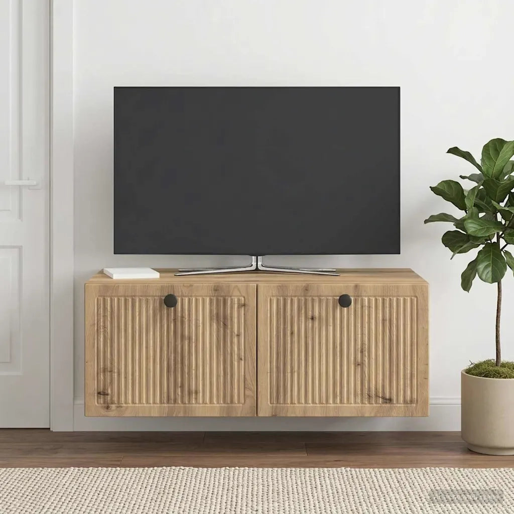 Mobile Porta TV da Muro Rovere Artigianale 78,5 x 41 x 30 cm 898014