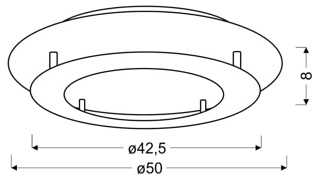 Plafoniera LED Candellux Merle bianca 50cm 24W 3000K