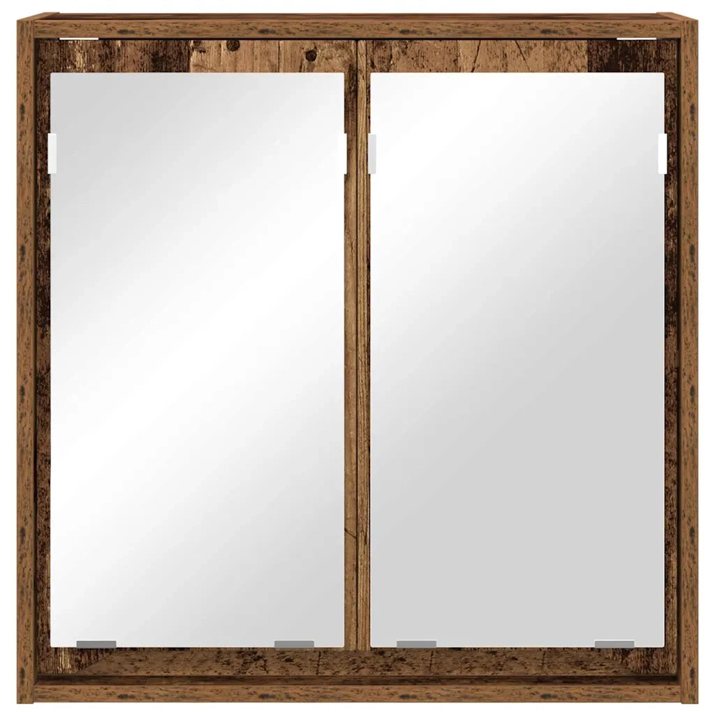 Mobiletto per specchio da bagno Legno vecchio 60 x 20 x 60 cm 888785