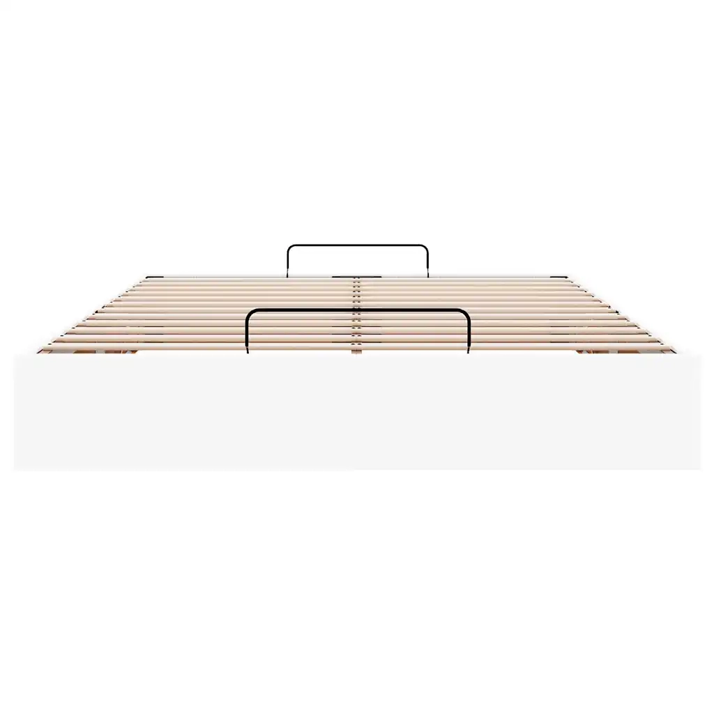Struttura Letto Pouf senza Materasso Bianco 140x190 cm Similpelle 3310800