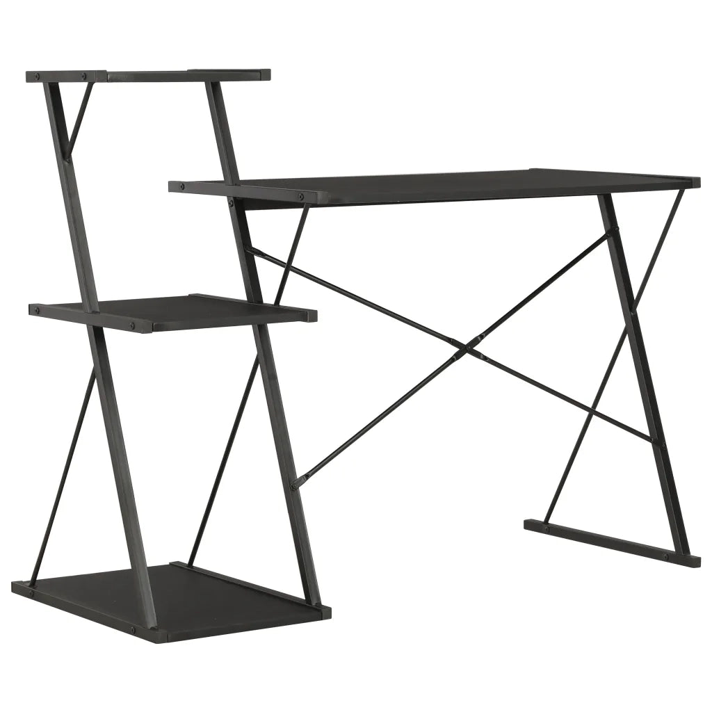 Scrivania con Mensole Nera 116x50x93 cm cod mxl 72750