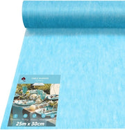 Tappeto Fleece per Tavolo 25m x 30cm, Tappeto Acquario Blu per Decorazione di Tavolo per Feste, Comunioni, Matrimoni, Scuole, Battesimi, Compleanni, Riti di Passaggio e Feste