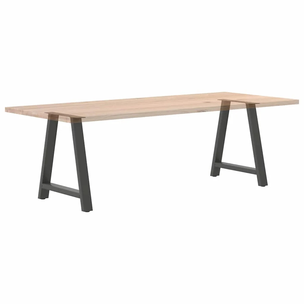 Set di 2 gambe per tavolo da pranzo a forma di A 80 x 72-73 cm con piedini regolabili design moderno acciaio antracite 02_0057134