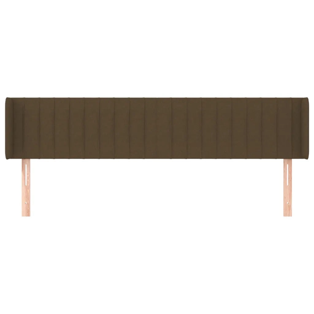 Testiera | Testata ad Orecchio Marrone Scuro 183x16x78/88 cm in Tessuto