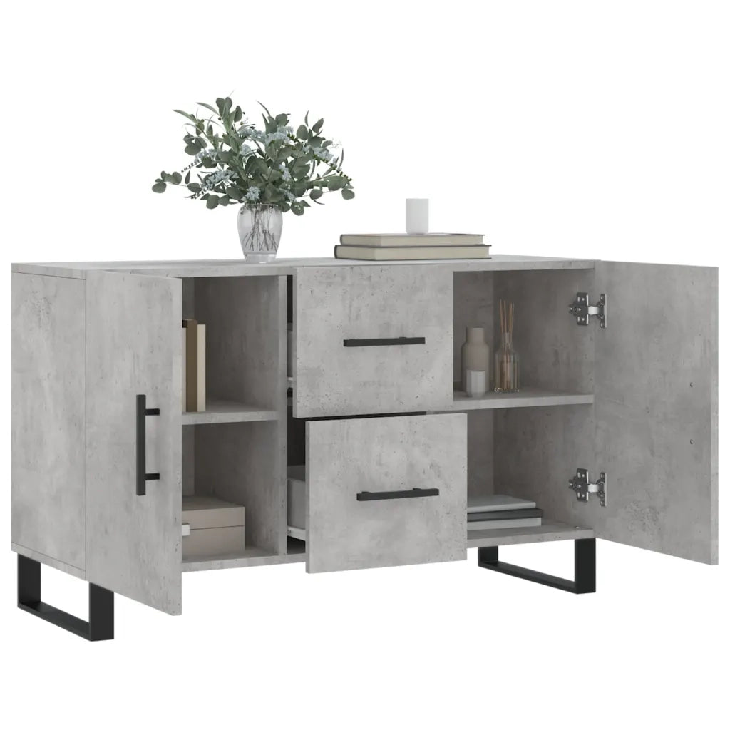 Credenza Grigio Cemento 100x36x60 cm in Legno Multistrato 828200