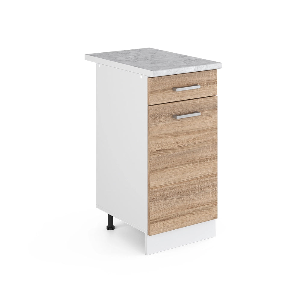 Vicco Base universale Sonoma 40 cm con cassetto, con piano di lavoro