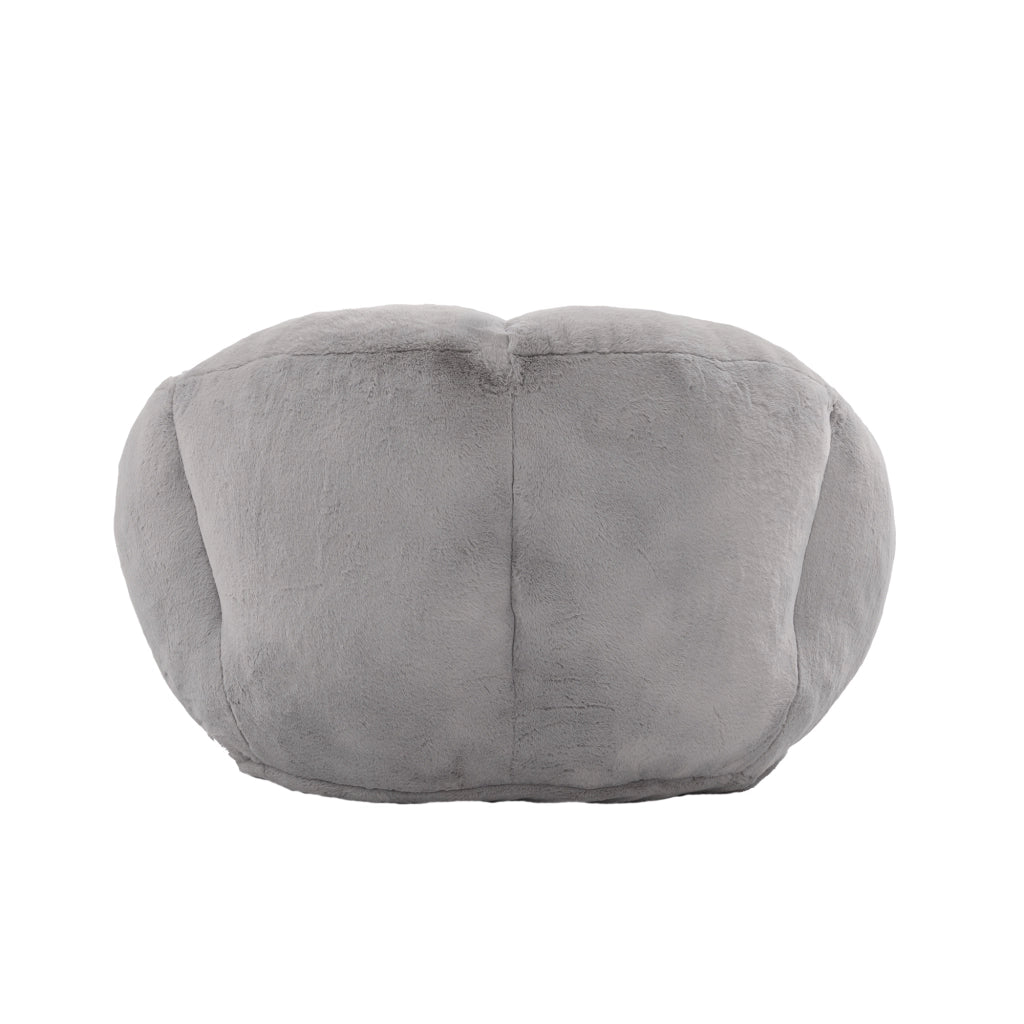Divano Pouf Morbido in Peluche ¨C MINIMAL ¨C Grigio, Soggiorno