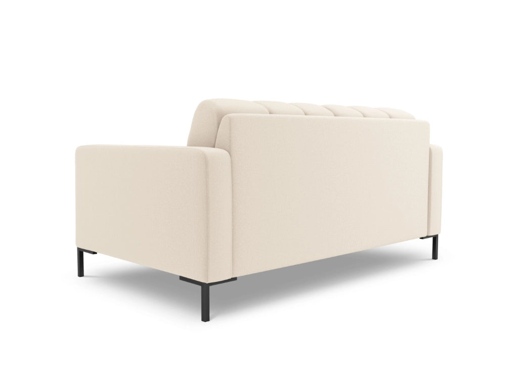 Cosmopolitan Design - Divano "Bali" 2 posti in tessuto strutturato beige chiaro 
