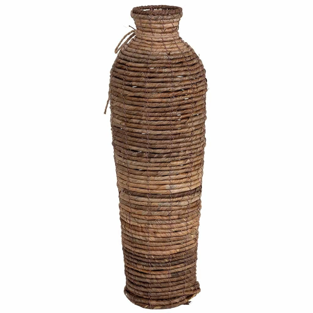 Vaso in foglia di banano naturale marrone, D17x58h cm